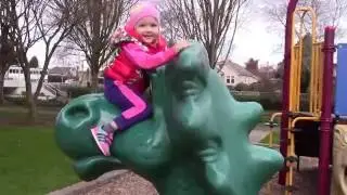 Outdoor Playground Fun for Children - Family Park with Slides. American playground!!!