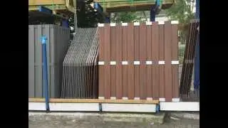 WPC-Zaun Co-extrudiert multicolor