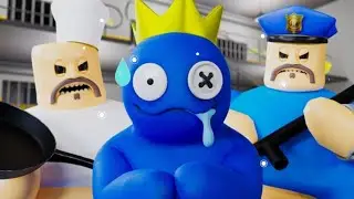 Blue   vs police 🚓 & Chef | Funny  Escape 🥶 Scene | Game 🎮 Official