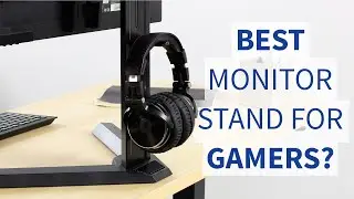 STAND-V101F Single monitor stand with headphone holder by VIVO