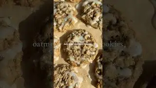 Овсяное печенье с корицей и глазурью! Полный рецепт в комментариях #рецепт #выпечка #печенье #про...