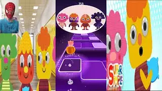 Pass The Beanbag Noodle & Pals Super Simple songs Tiles Hop Puzzle Top