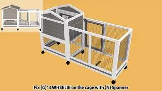 🐰 Assemble the PETSCOSSET 2-Story Rabbit Hutch with Ease! 🛠️