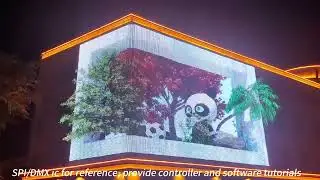 DC12V P50 P55 P100 20mmsize SPI DMX led mesh for facade lights  #facadelights #20mmmeshled#ledscreen