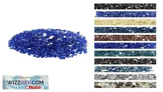 VEVOR Fire Glass 10LBS 4.5KG High Temperature Resistant Fireplace Rocks 1 2 Inch