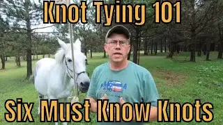 Setting a Highline / Picket line. Knots that we use almost daily.