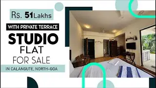SOLD!! Spacious Studio Flat with Terrace for Sale in Calangute, North Goa | SRE6005G