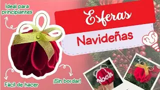 Esferas navideñas en fieltro SIN BORDAR 🎄✨ | Ideal para principiantes