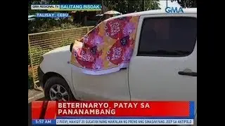 UB: Beterinaryo, patay sa pananambang sa Talisay, Cebu