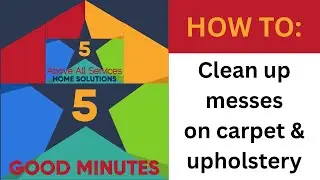 5 Good Minutes: How to Clean up Messes on Carpet and Upholstery with Above All Services