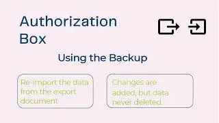 Authorization Box Tutorial: How to Use the Export & Import Functions