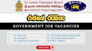 රජයේ රැකියා I Government Jobs in Sri Lanka I CTB I SLTB I JobFlix SL
