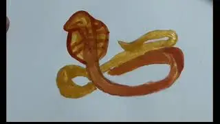 beautiful snake painting with water colours #stepbysteppainting #arts @mukta_art_craft
