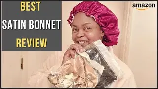Hair Bonnet for Natural Hair // Amazon Review // Satin Bonnets