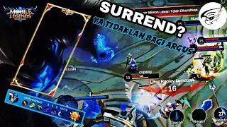 ARGUS TOP GLOBAL GAMEPLAY HARD GAME CARRY TEAM  TURRET TINGGAL KRITIS-ARGUS TUTORIAL MOBILE LEGENDS