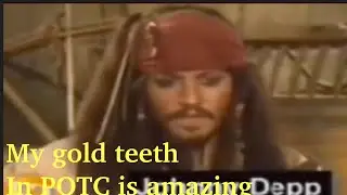 Johnny Depp talking about Jack Sparrow iconic gold teeth and LilyRose Depp reaction seeing it😂