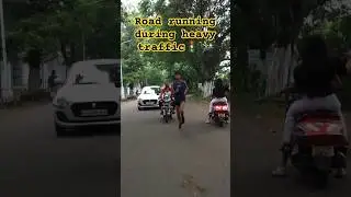 Public reaction while running🏃💨💨 during heavy traffic🚦😲🤟😊#shorts #public #reaction #road #traffic