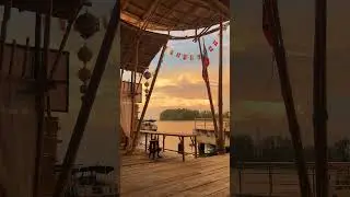 Sunset view at Peacocks Lanta. Sea Gypsies cafe and specialty coffee in Koh Lanta