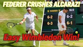 Federer CRUSHES Alcaraz! Easy Straight Sets Win Wimbledon TopSpin 2K25 PS5