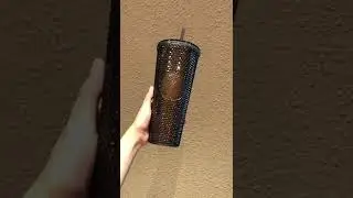 Starbucks Black Gold Glitter Studded Tumbler Cold Cup