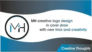 how to make MH logo design in corel draw