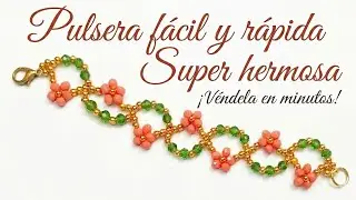 🔥Tutorial for a beautiful orange flower bracelet🔥