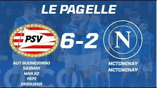 Le pagelle di Psv-Napoli 6-2: disastro degli azzurri, i voti 