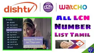 Videocon & Dish tv Tamil LCN List / All Category Sports, INFO, Kids , Hollywood / CH Numbers List
