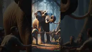 Puppy Saved a Giant 🐶🐘 #ai #save #dog