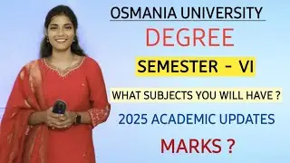 WHAT SUBJECTS YOU WILL HAVE IN YOUR SEMESTER - 6 || OSMANIA UNIVERSITY || 2025 || &lrm;@shivanipallela&nbsp;