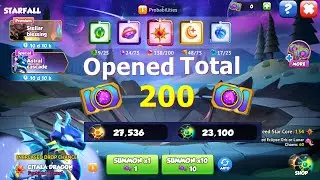 Opened total 200 starfall tickets in Citala Return Starfall event | 50k Starfall dust | DML