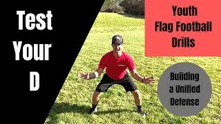 Defense Youth Flag Football Drill | Unite and Test Your Defense - Stop those RUNS! | Flag Football