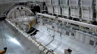 Space Shuttle Discovery final payload bay door closure (part 1)