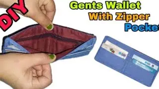जेंट्स वॉलेट बनाने का आसान तरीका || Gents wallet cutting and stitching at home ||
