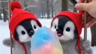 My Pet Penguins Love Tasting New Food