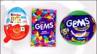 Kinder Joy vs Cadbury Gems Surprise Unpacking Challenge