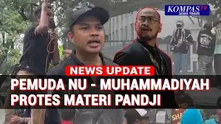 Aksi Protes Pemuda NU & Muhammadiyah Soal Tayangan Mens Rea Pandji Pragiwaksono