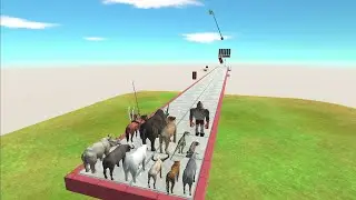 ARBS  Obstacle Course Racing. Avoid all traps and aim for the goal! - Animal Revolt Battle Simulator