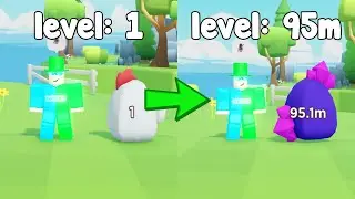 Unlocked Level 95M Pet in Pet Crafting Simulator! (Roblox)