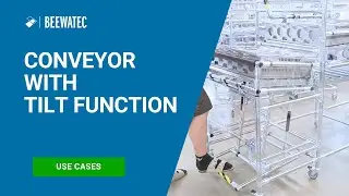 Conveyor with tilt function for efficient handling