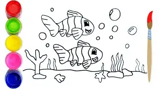 HOW TO DRAW CUTE FISH || CUTE NEMO FISH
