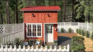 🏡Beautiful 260 Sqft Tiny House with Loft – 4x6 m Design & Floor Plan
