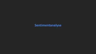 Sentimentanalyse in 100 Sekunden