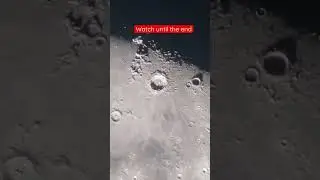 I zoomed in on one of moon&rsquo;s craters 🔭#astronomy #shorts #science