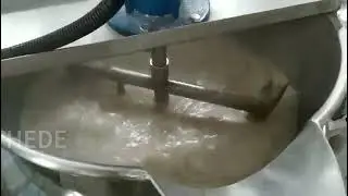 Electric heating jacketed kettle,double layer mixer pot with conductive oil as heating medium,100L.