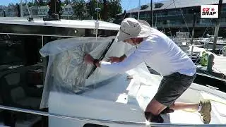 How to make a boat windshield shade with EZ Snap