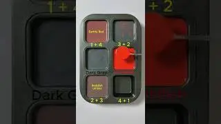 Create 4 colors from 2 colors.#asmr #mix #colormixing #colors #mixing #gray #red #brown