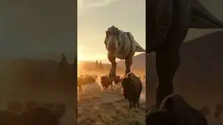 A T-rex in its natural habitat in the USA would look like this today?