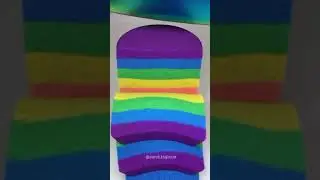 Slicing Rainbow Sand Cake ASMR 🌈 | The Relaxing Zone