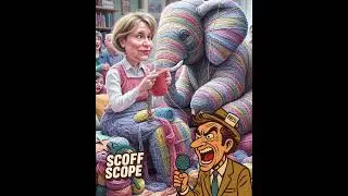 Knitting Elephant Madness: British Yarn Beast! #scoffscope #shorts